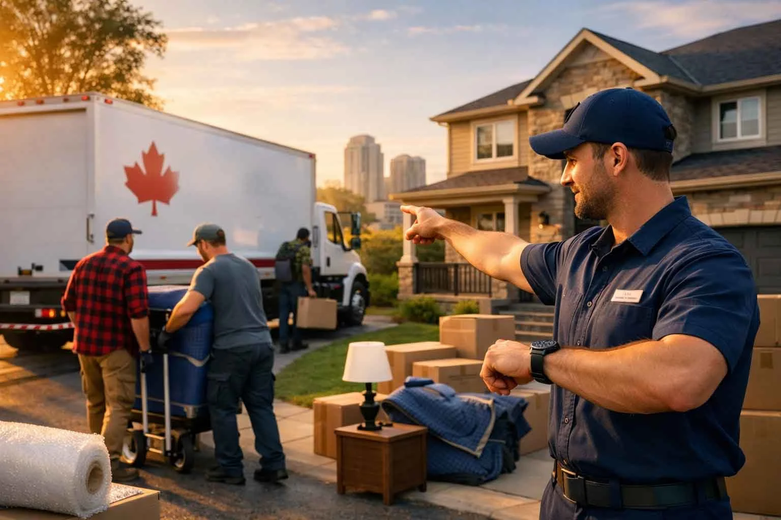 Punctual Markham moving company arriving on time for a residential house relocation.