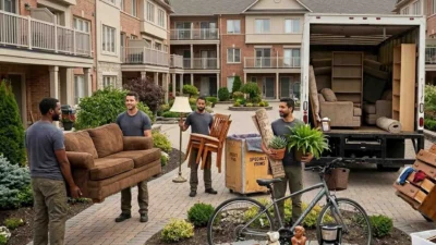 local movers in Richmond Hill Ontario loading furniture and household items for a residential relocation in York Region.